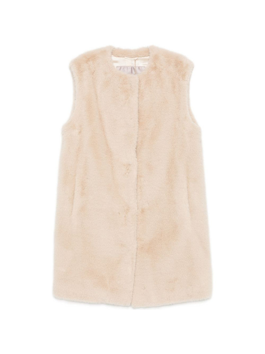 Beige Round Neck Jacket 1