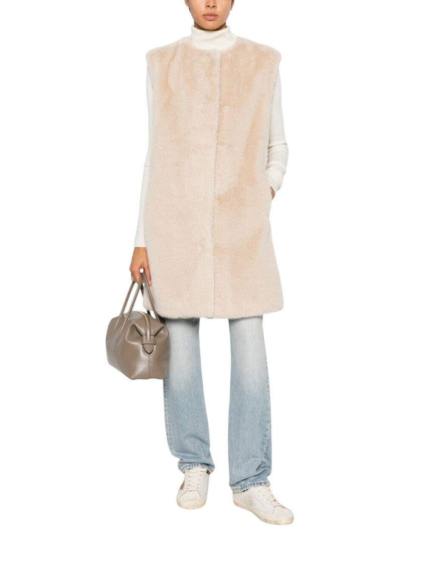 Beige Round Neck Jacket 4