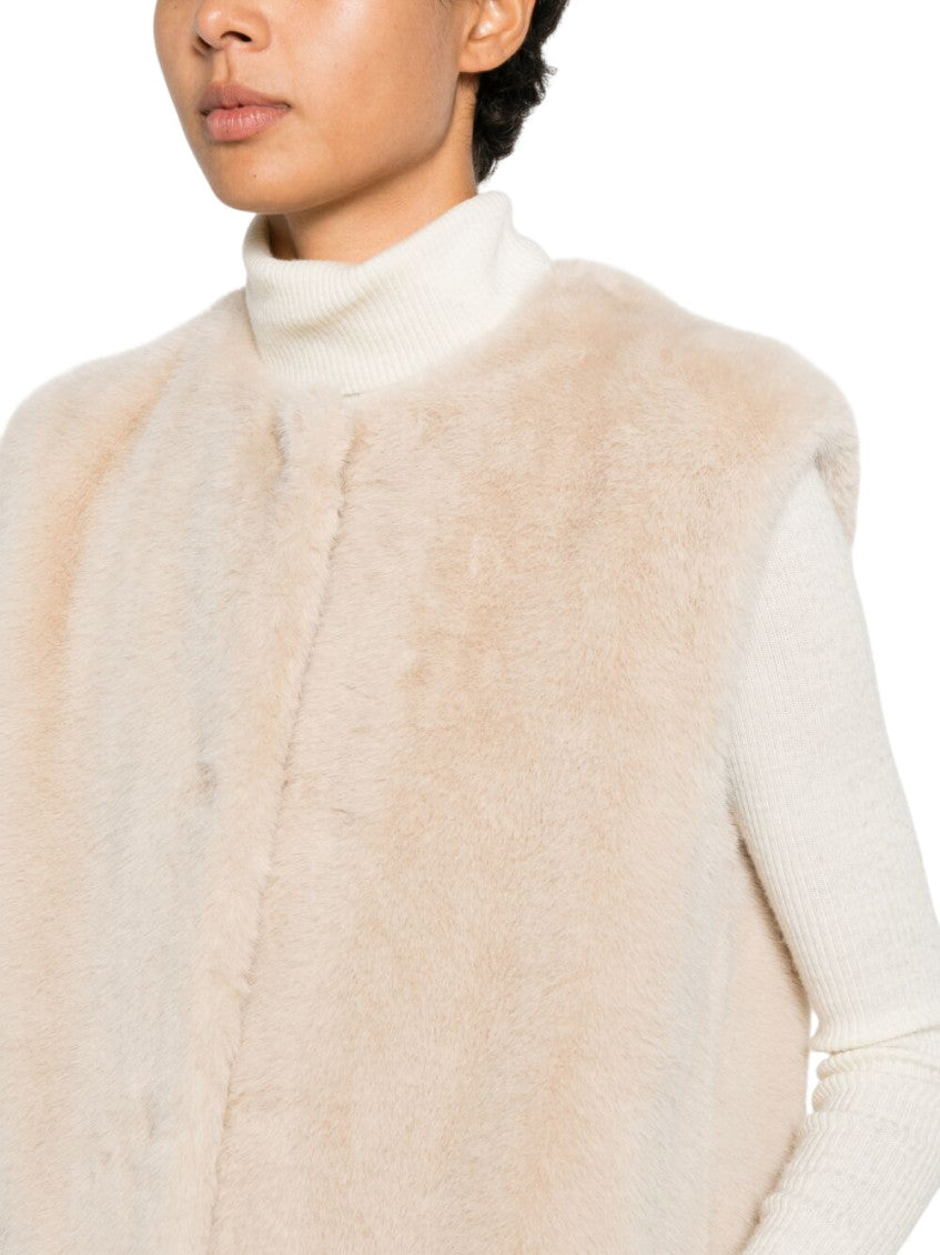 Beige Round Neck Jacket 5