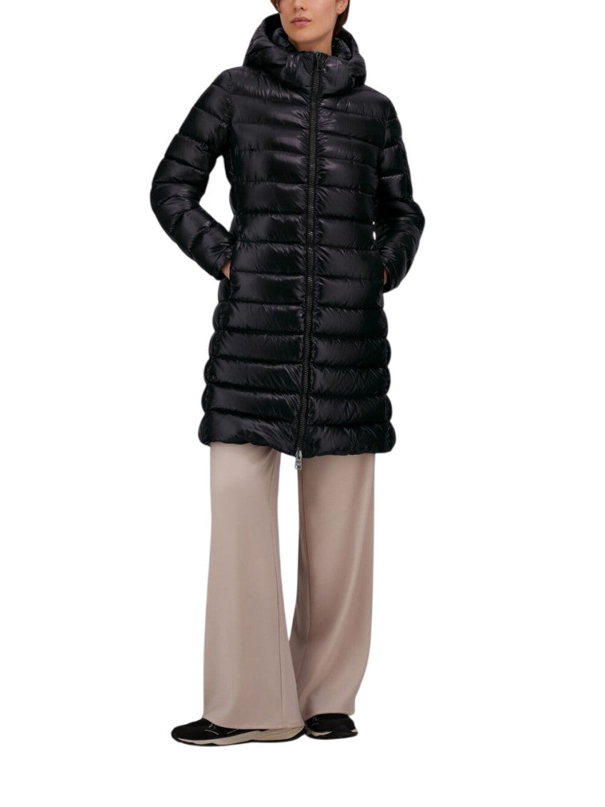 Black Quilted Hood Jacket 2