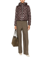 Brown Quilted Hood Jacket 1