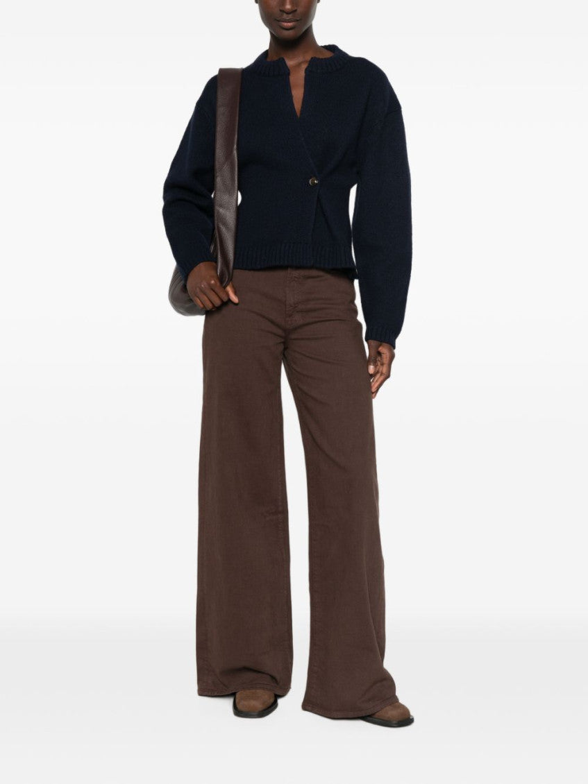 Dark Brown High Rise Jeans 5