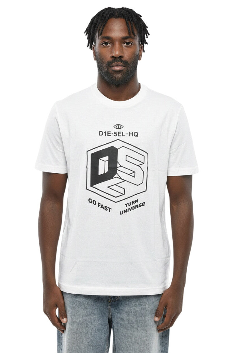 White Graphic Print T-Shirt 1
