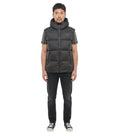 Black Sleeveless Hood Jacket 1
