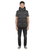 Black Sleeveless Hood Jacket 1