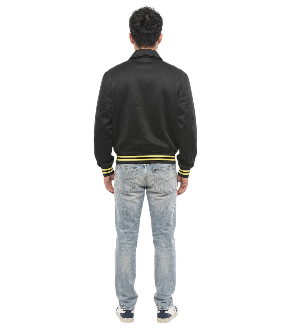 Black Logo Varsity Jacket 2