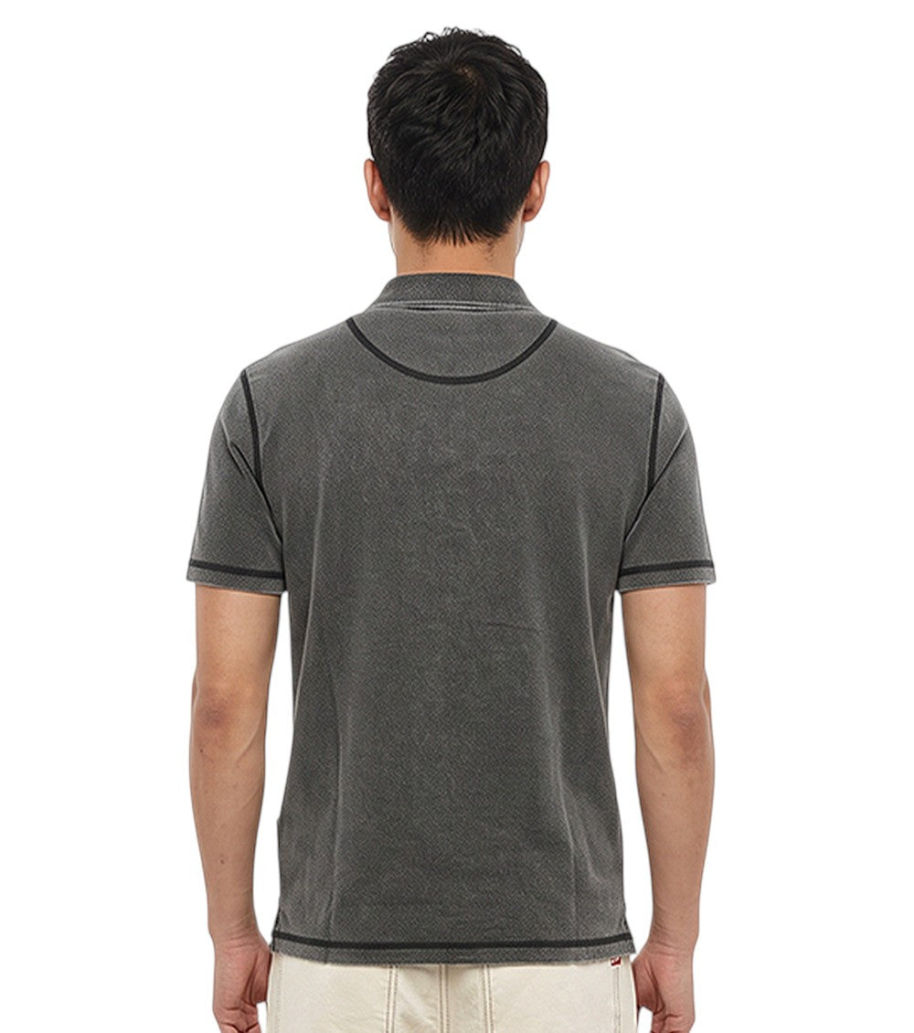 Grey Shirt Collar Polo 2