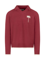 Red Logo Polo Sweater 1