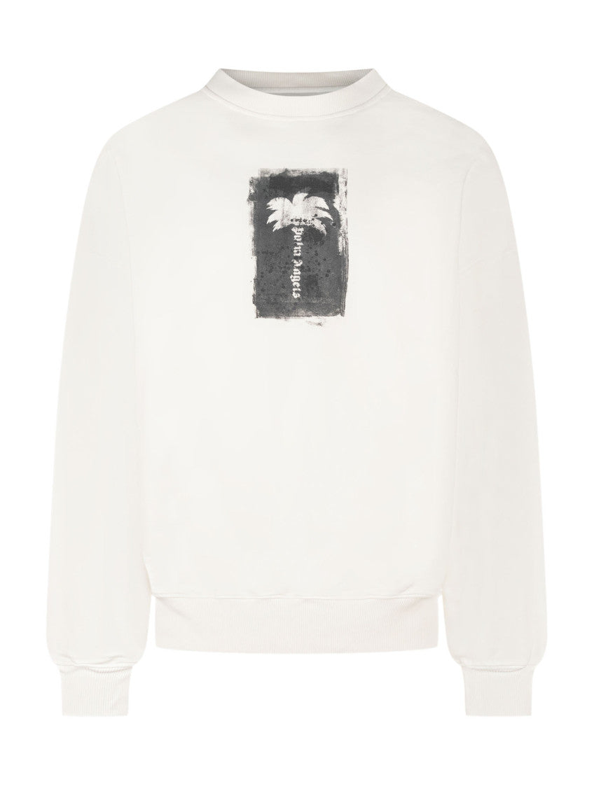 White Graphic Logo Sweatshirt 1