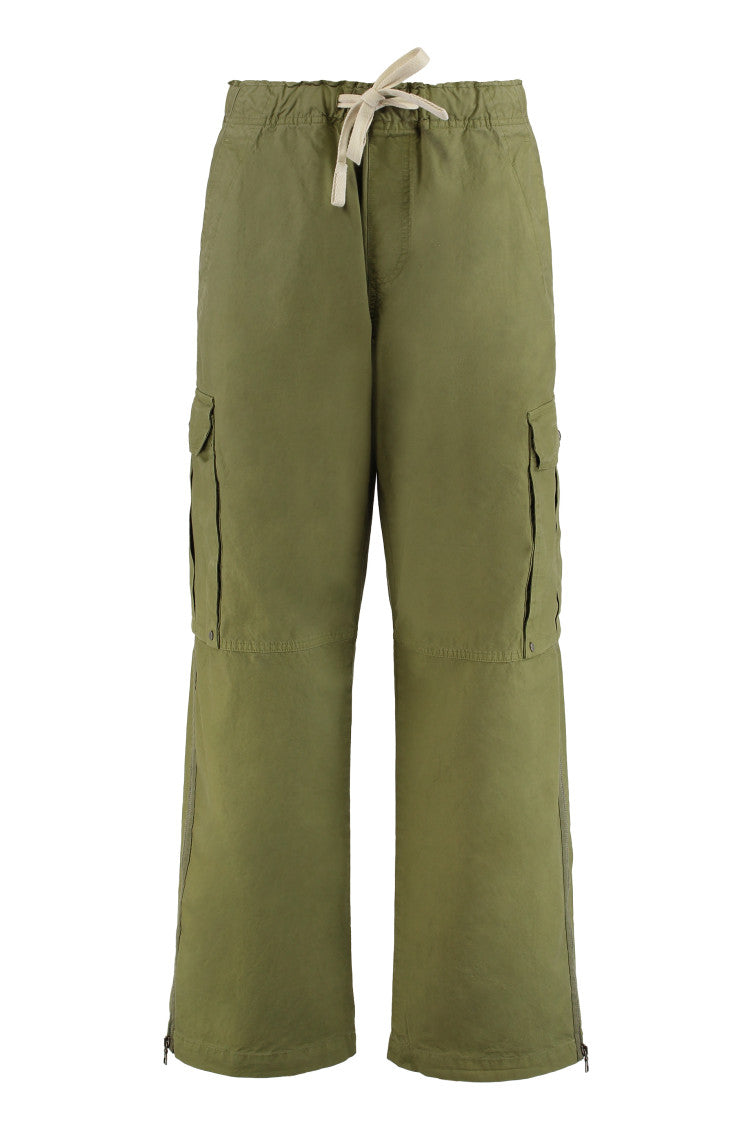 Green Loose Cargo Pants 1