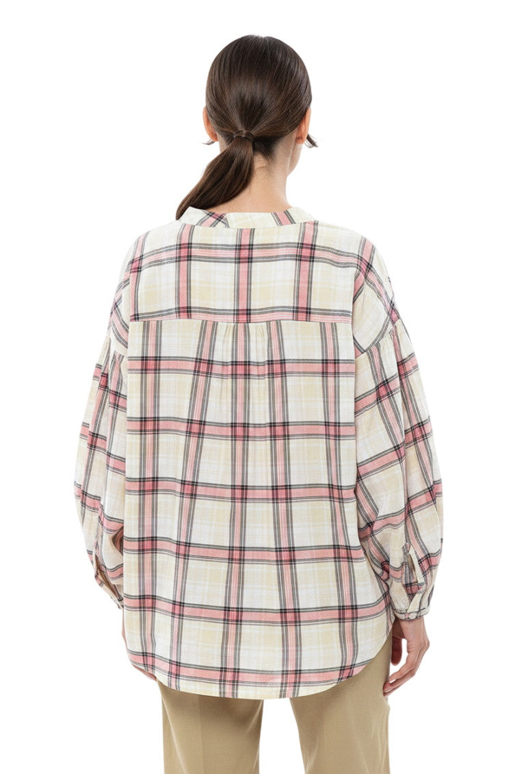 Multicolor Relaxed Plaid Shirt 2