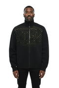 Black Zip Up Logo Sweater 1