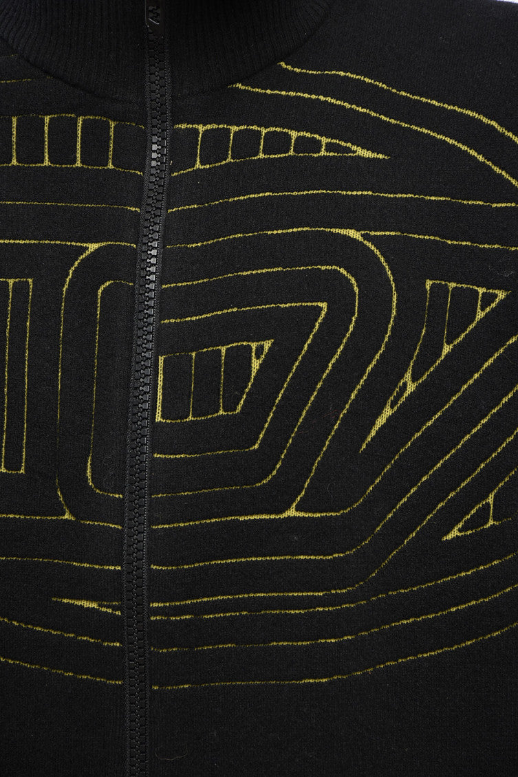 Black Zip Up Logo Sweater 3