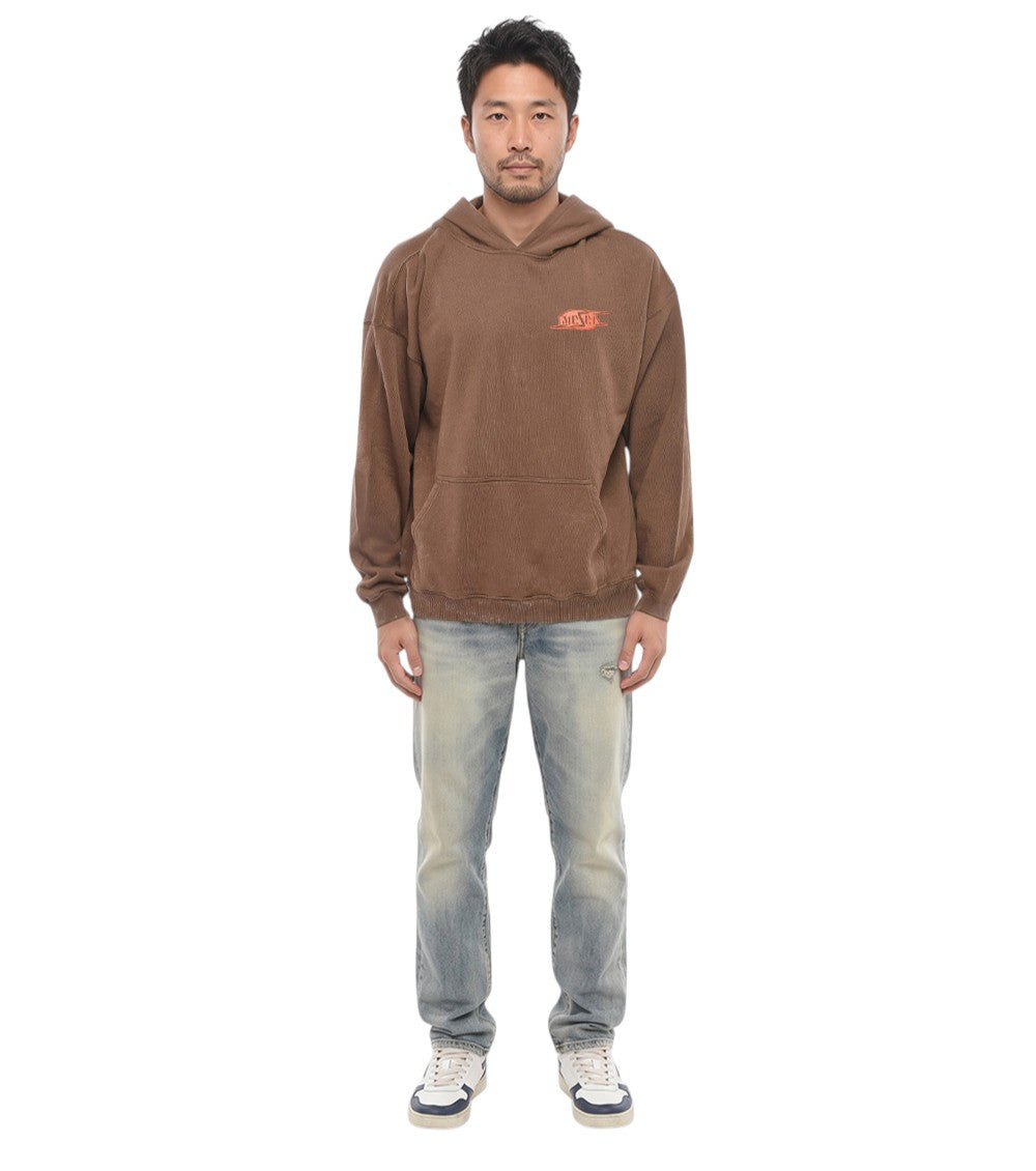 Brown Relaxed Logo Hoodie 1