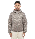 Grey Quilted Hood Jacket 1