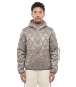 Grey Quilted Hood Jacket 1