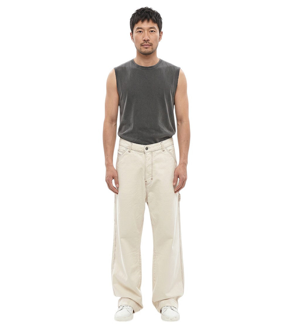 Light Beige Mid Rise Jeans 1