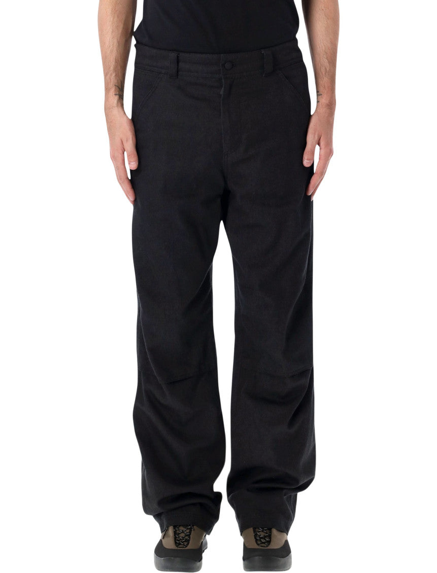 Black Relaxed Solid Trousers 1