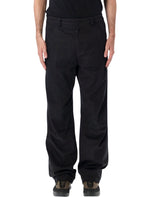 Black Relaxed Solid Trousers 1