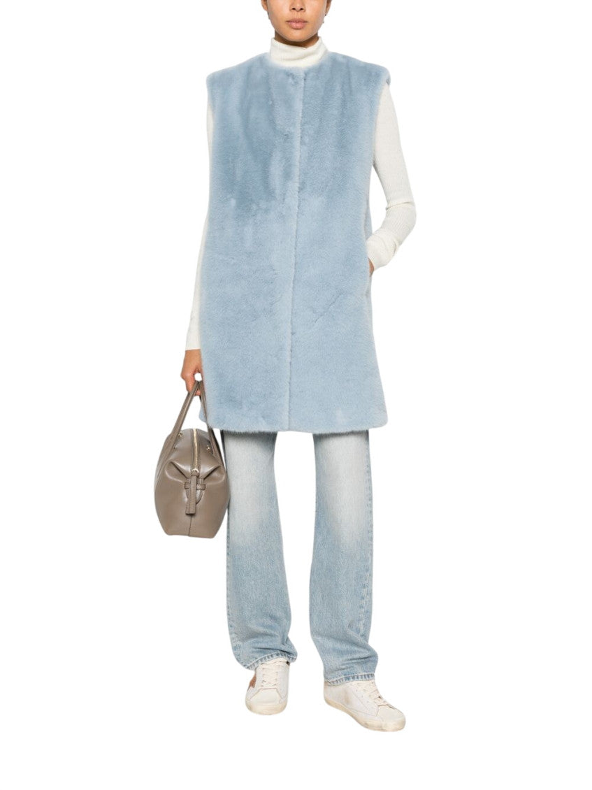 Light Blue Round Neck Jacket 2