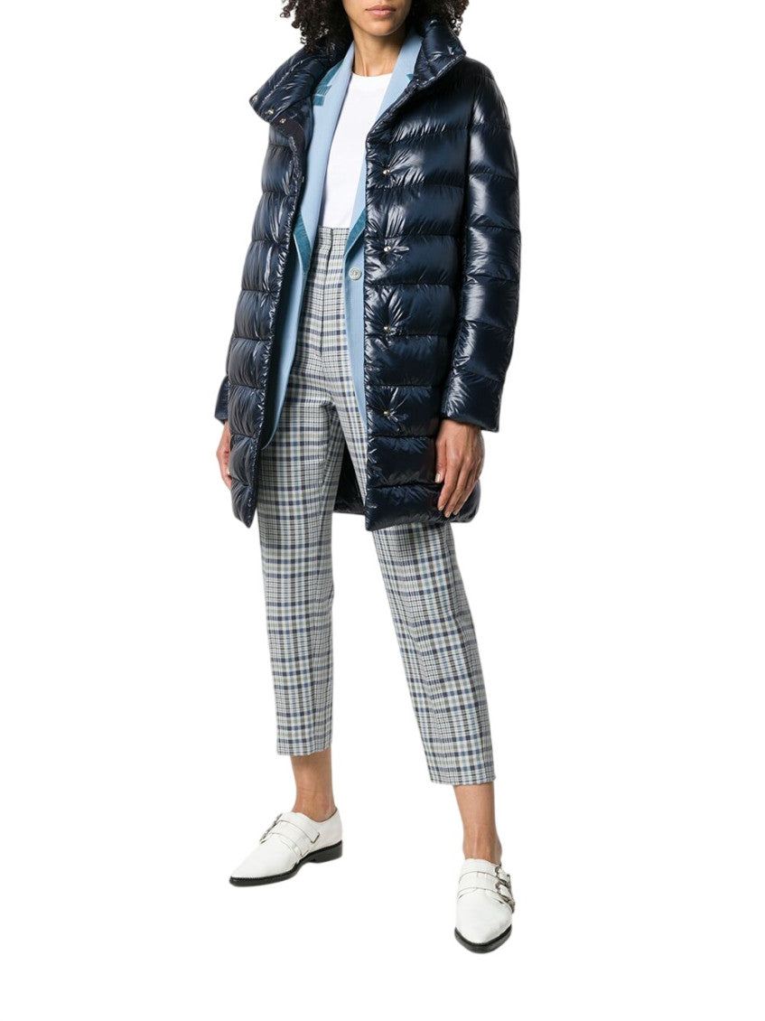 Dark Blue Quilted Hood Jacket 5