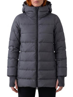 Grey Quilted Hood Jacket 1