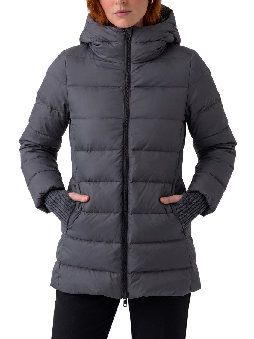 Grey Quilted Hood Jacket 3