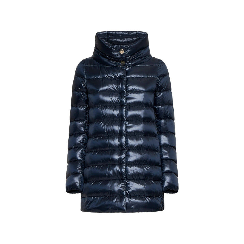 Dark Blue Mock Collar Jacket 1
