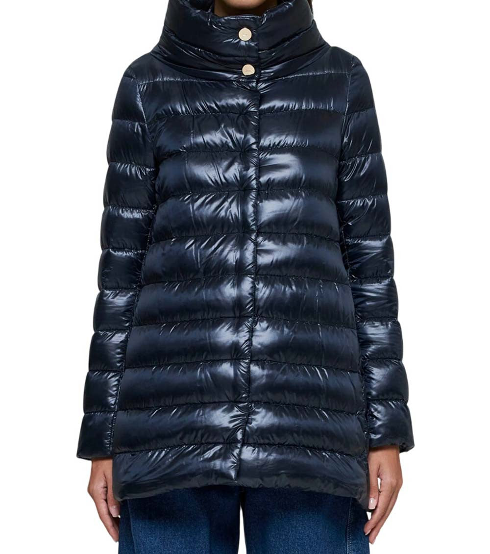 Dark Blue Mock Collar Jacket 2