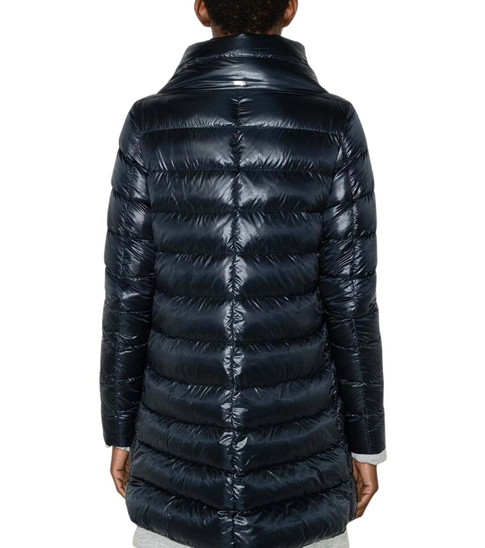 Dark Blue Mock Collar Jacket 3