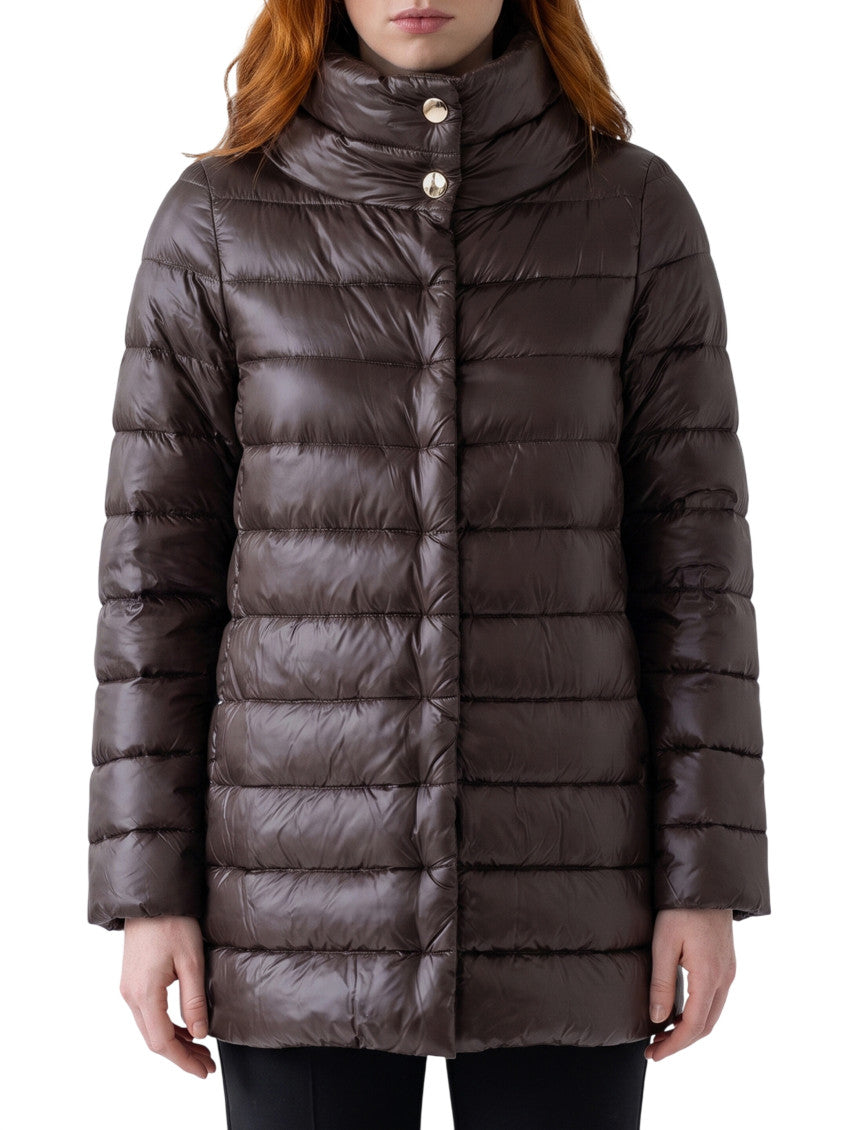 Dark Brown Quilted Jacket 1