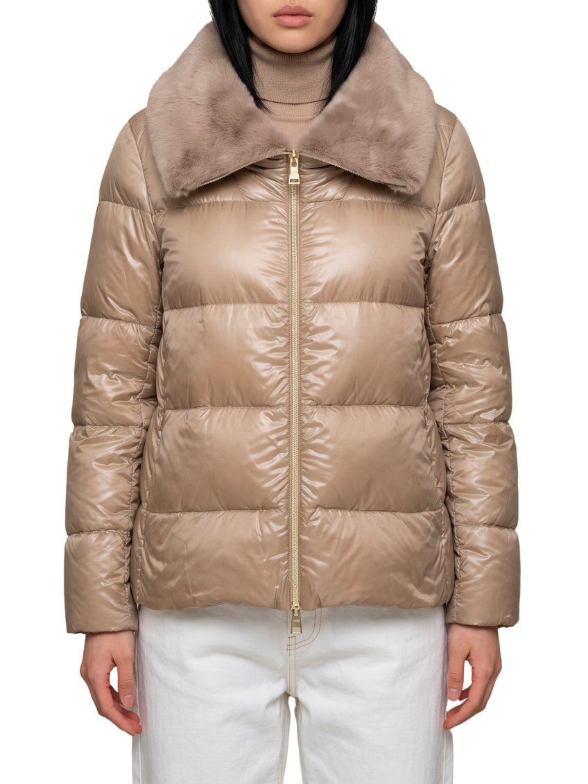 Beige Quilted Jacket 1