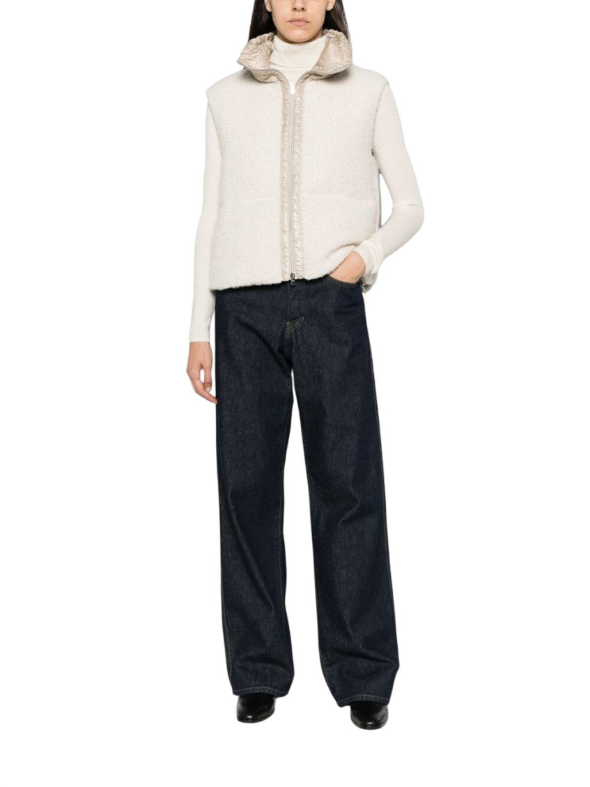 Beige Textured Hood Jacket 1