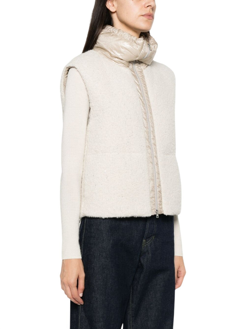 Beige Textured Hood Jacket 4