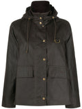 Dark Brown Solid Hood Jacket 1