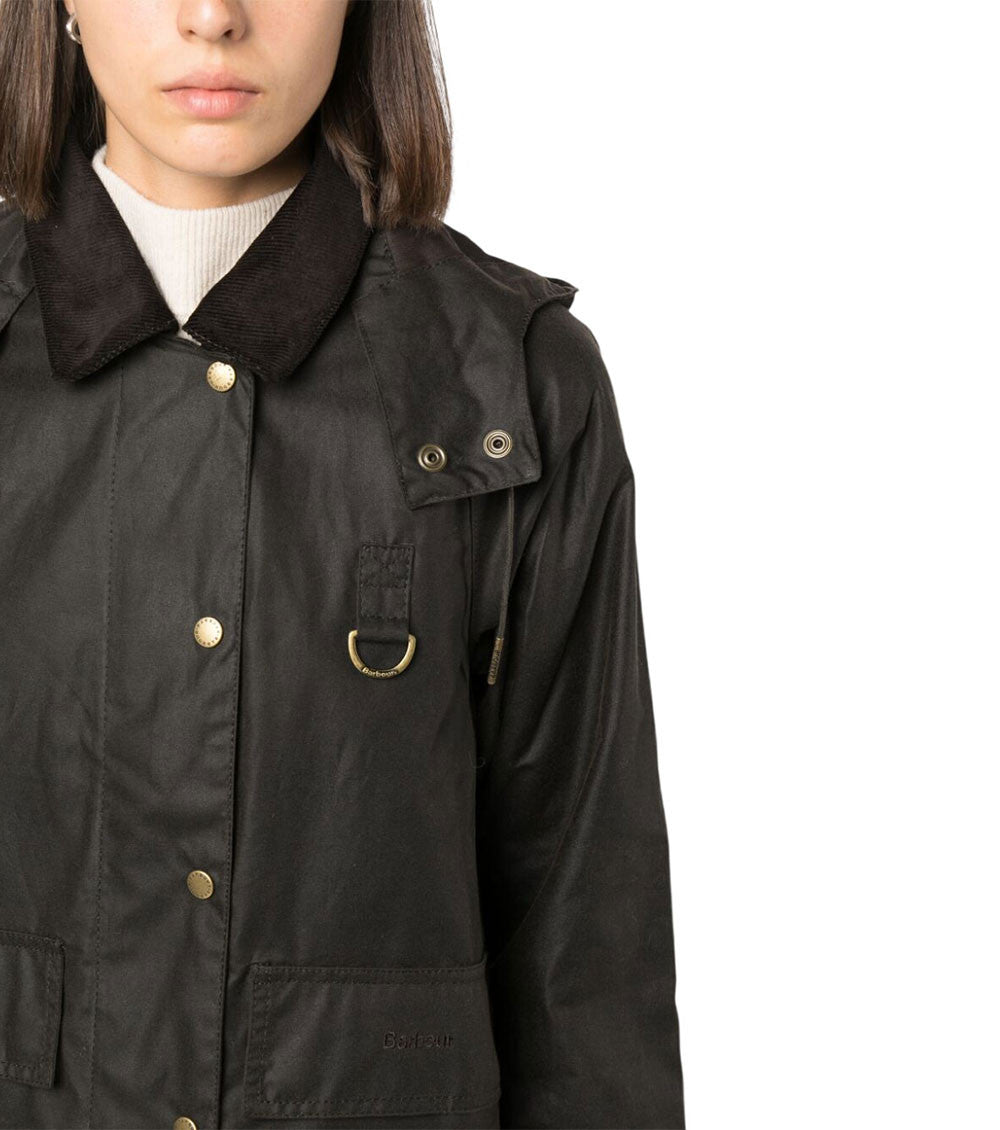 Dark Brown Solid Hood Jacket 3