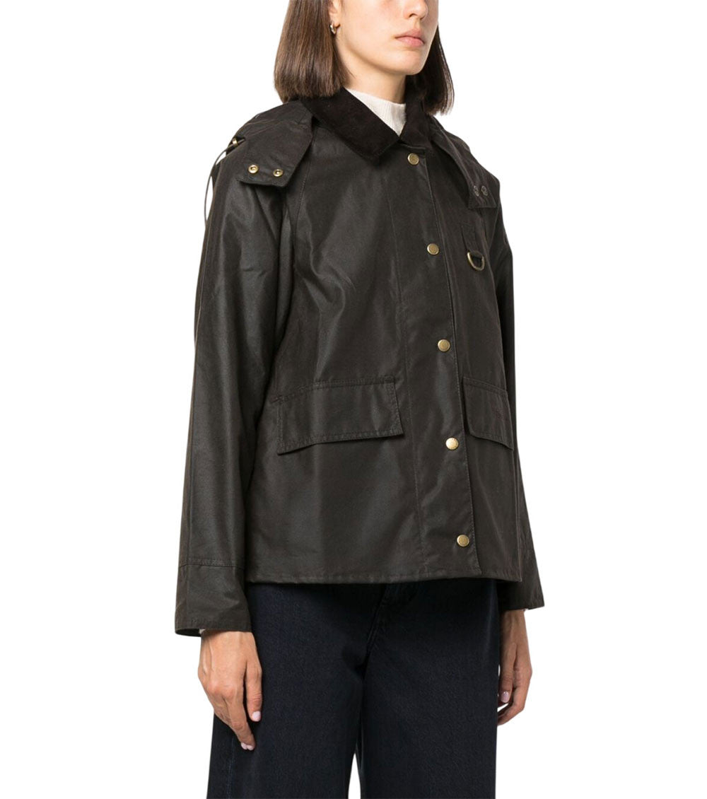Dark Brown Solid Hood Jacket 4