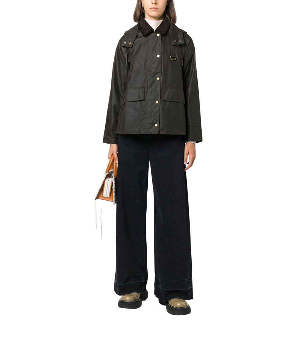 Dark Brown Solid Hood Jacket 5