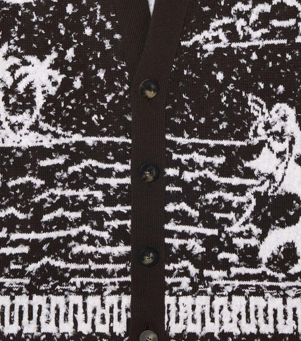 Black V Neck Cardigan 4