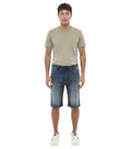 Blue Distressed Denim Shorts 1
