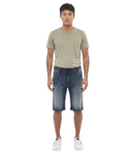 Blue Distressed Denim Shorts 1