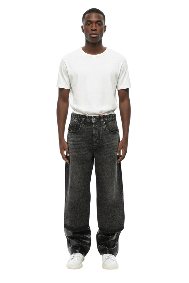 Black Relaxed Mid Rise Jeans 1