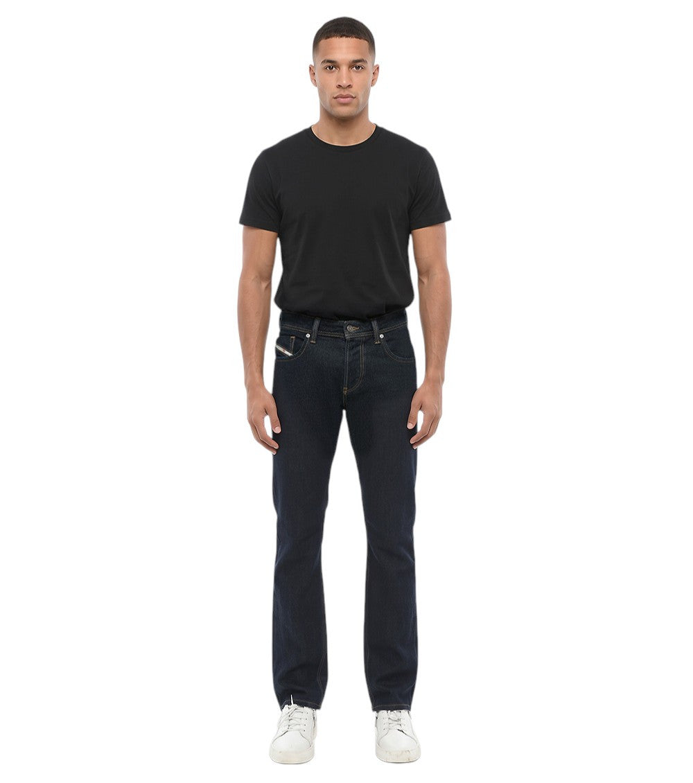 Blue Straight Mid Rise Jeans 1