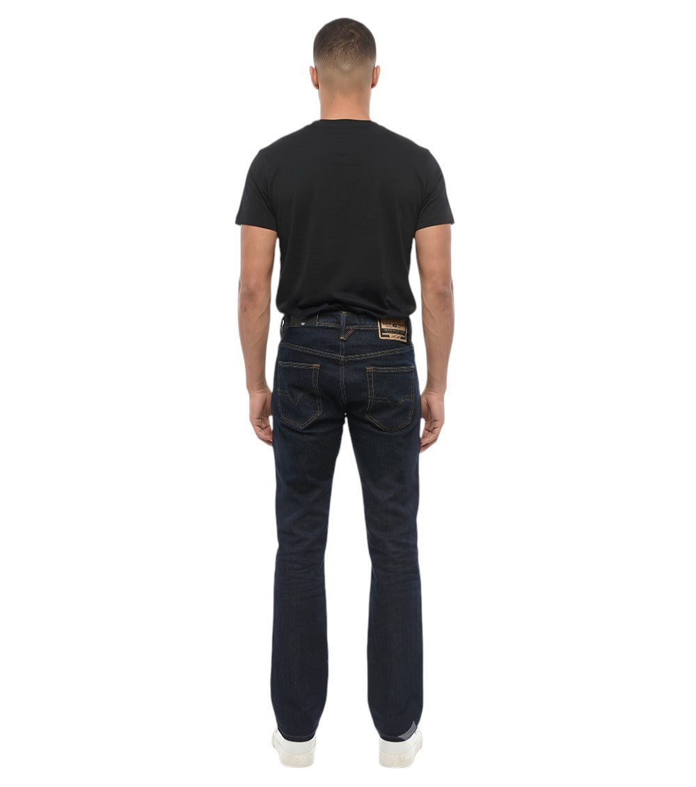 Blue Straight Mid Rise Jeans 2