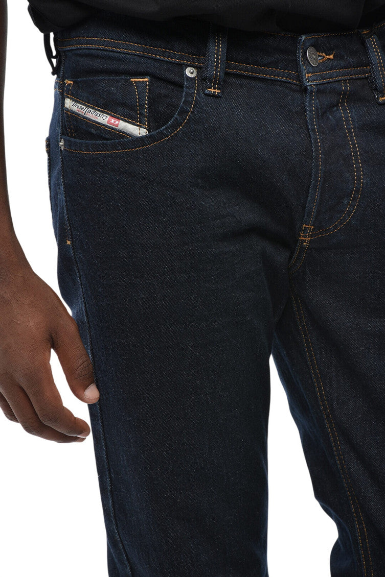 Blue Straight Mid Rise Jeans 3