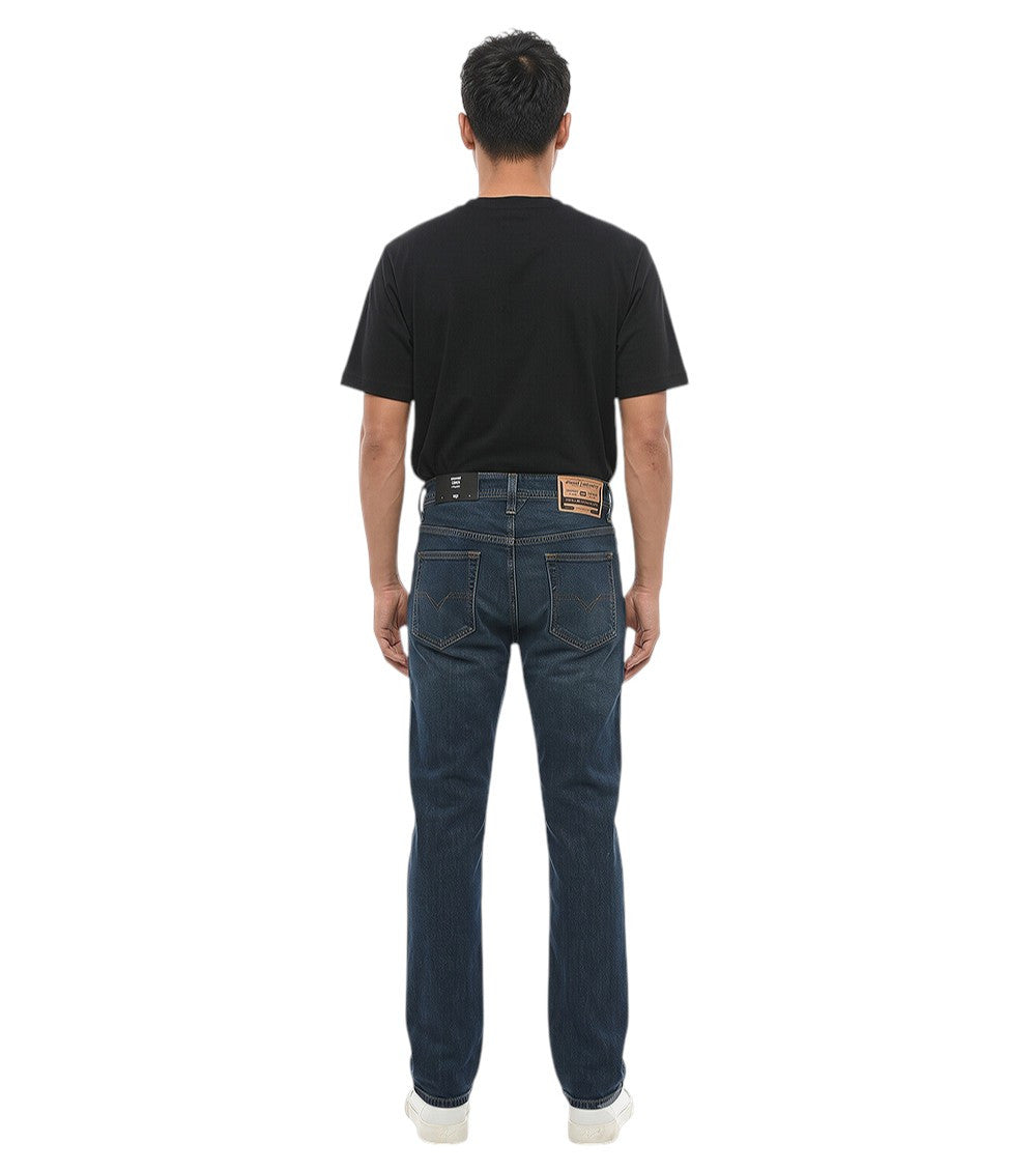 Blue Regular Mid Rise Jeans 2