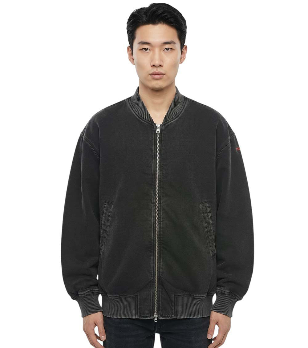 Black Oversized Bomber Jacket 1