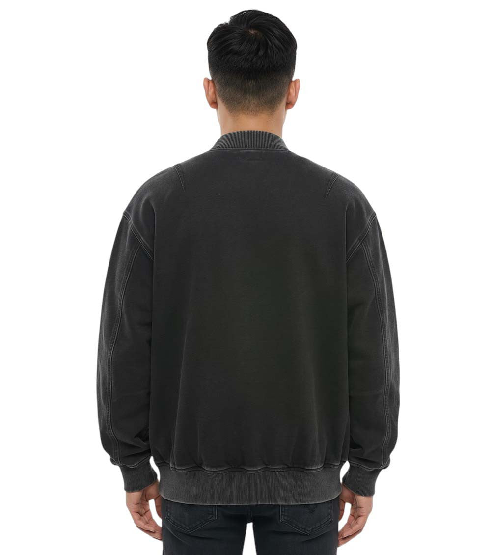 Black Oversized Bomber Jacket 2