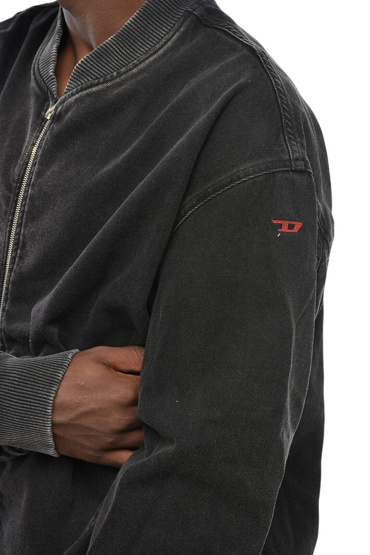 Black Oversized Bomber Jacket 3