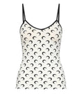 White Printed Scoop Neck Top 1
